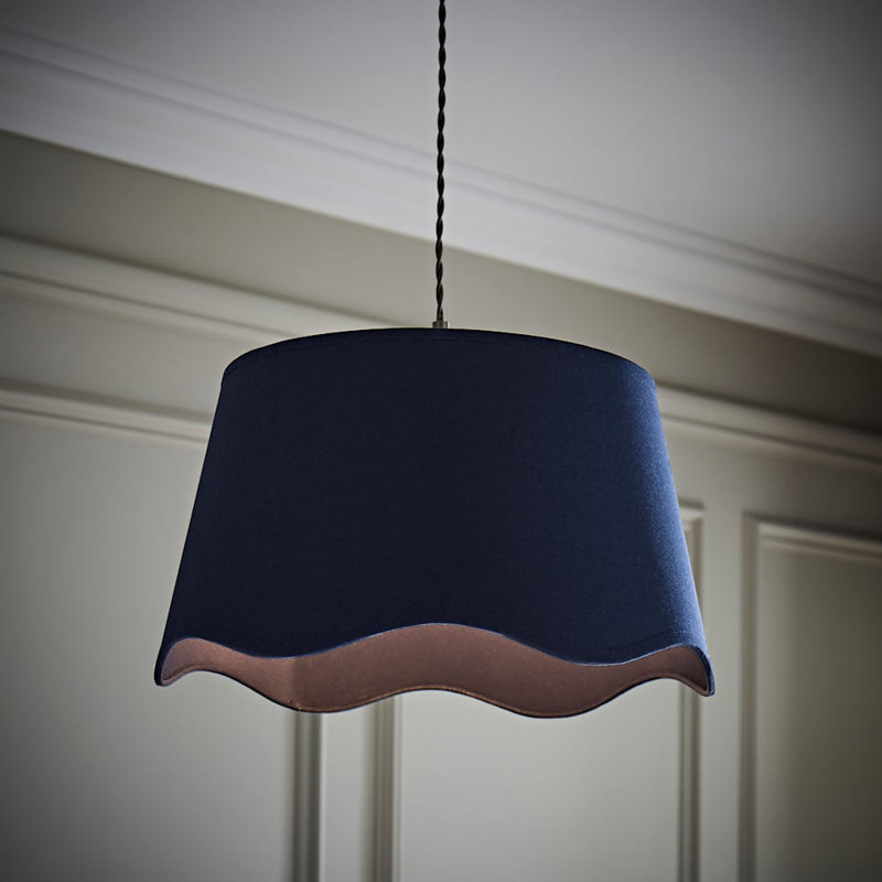 Alazar Empire Lamp Shade ( Slip-On ), 25.5cm H x 45cm W x 45cm D, Blue