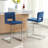 26” Velvet Upholstered Counter Height Bar Stool-381336840-349138313