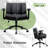 Cross-legged Desk Chair With Flip-up Armrests, Ergonomic Swivel Office Chair With Wide Seat, 300lb Capacity, Adjustable Tilt & Height For Home Office And Vanity-980063177