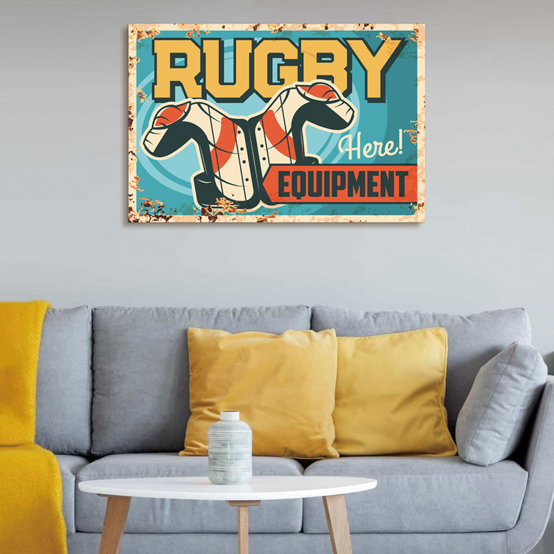 «Rugby Lover» sur toile, H 12 po x l 18 po