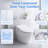 Smart Bidet Seat with Radar Auto Open/Close, Instant Heating, Warm Wash & Dry, LED Display, Side Knob Control