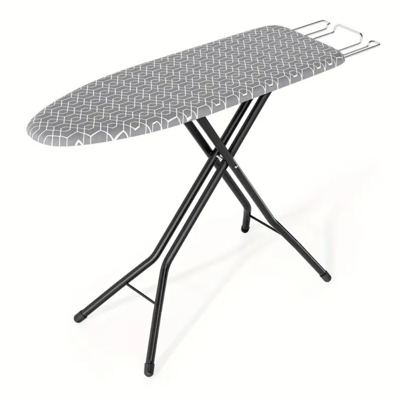 Planche à repasser pliable avec repose-fer, planche à repasser réglable en hauteur avec housse épaisse résistante à la chaleur, structure en métal robuste, 43 x 13 po