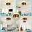 1-pack Modern Geometric Crisscross Black Metal 3-light Flush Mount Ceiling Light(bulb Not Included)