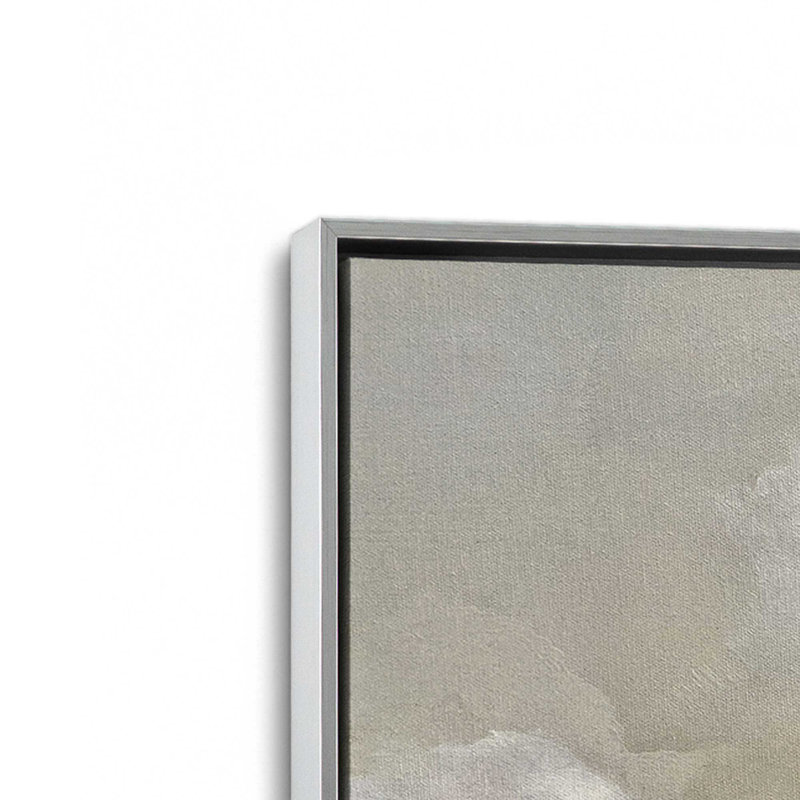 «Clouds Two» par Garima Dhawan, reproduction d'art sur toile, Argent argent, H 12 po x l 16 po, Cadre flottant