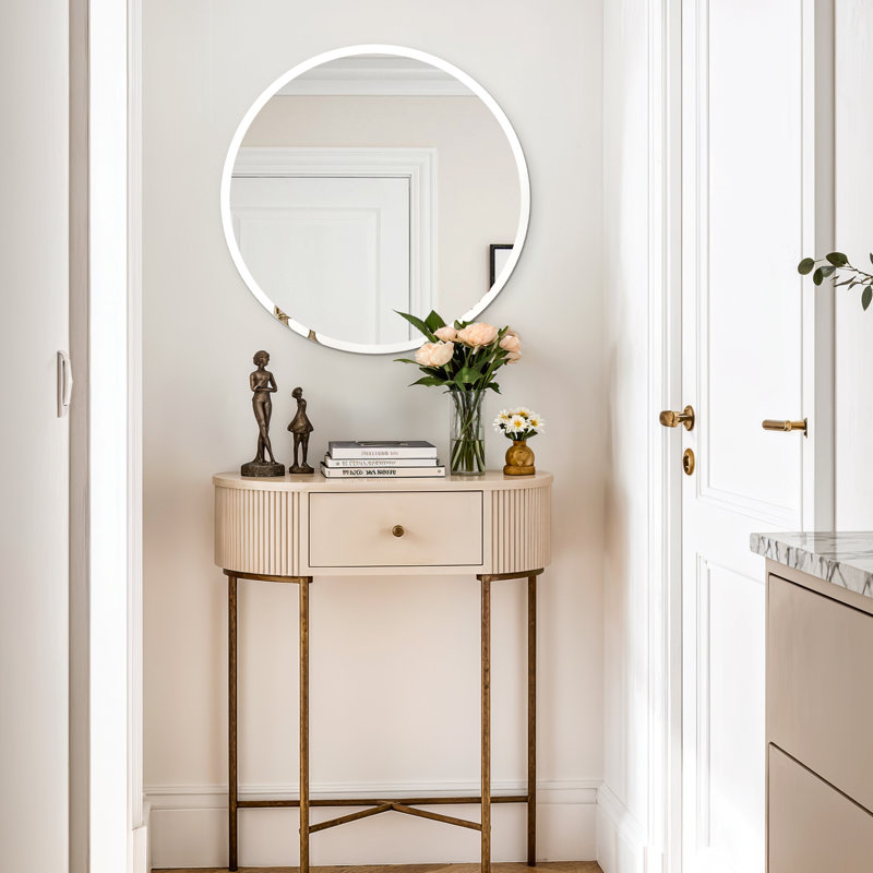 Rithi Round Flat Wall Mirror, 70 cm H x 70 cm W
