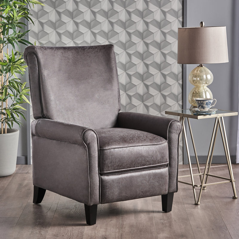 Fauteuil inclinable manuel standard de 27,56 po de largeur Tamirra, Microfibre ardoise