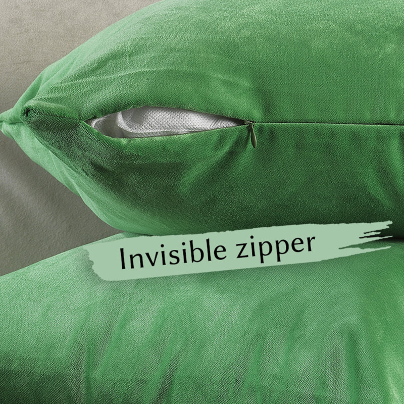 Matte Velvet Pillow Cover, 26" x 26", 31 Spring Green
