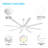 120'' Industrial Ceiling Fan with Light and Remote, 8 Aluminum Blades Large Ceiling Fans, 3CCT, 6-Speed Reversible Noiseless DC Motor, White-110099137-110099136