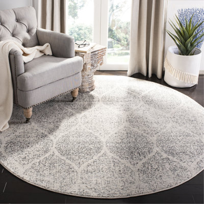 Hayley Geometric Ivory/Silver Area Rug