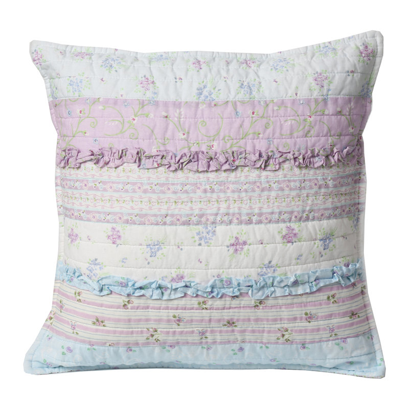 Cotton Quilt, Queen Quilt + 2 Standard Shams + 1 Throw Pillow, Lavender