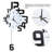 Wall Pendulum Clock, Smooth Decorative Non Toxic MDF Mounted Clock  for Living Room
