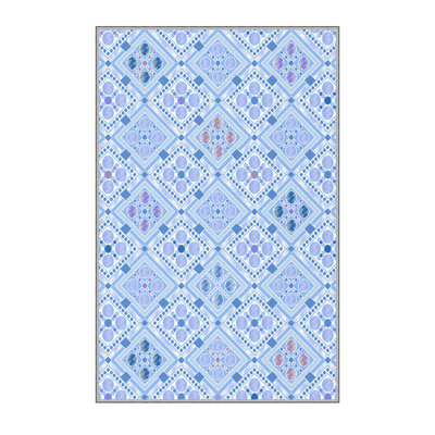 Stylish Hall Carpet 2.6 x 4.9 Feet, 1% Polyester with 8 mm Pile Height | Antibacterial, Non-Slip PVC Felt Dot Underside | Machine Washable, 3D Digital Printing | Perfect for Home Entryways & Living Spaces