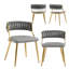 Ensemble de chaises de salle à manger en velours l 21,65 po Christal-88086810