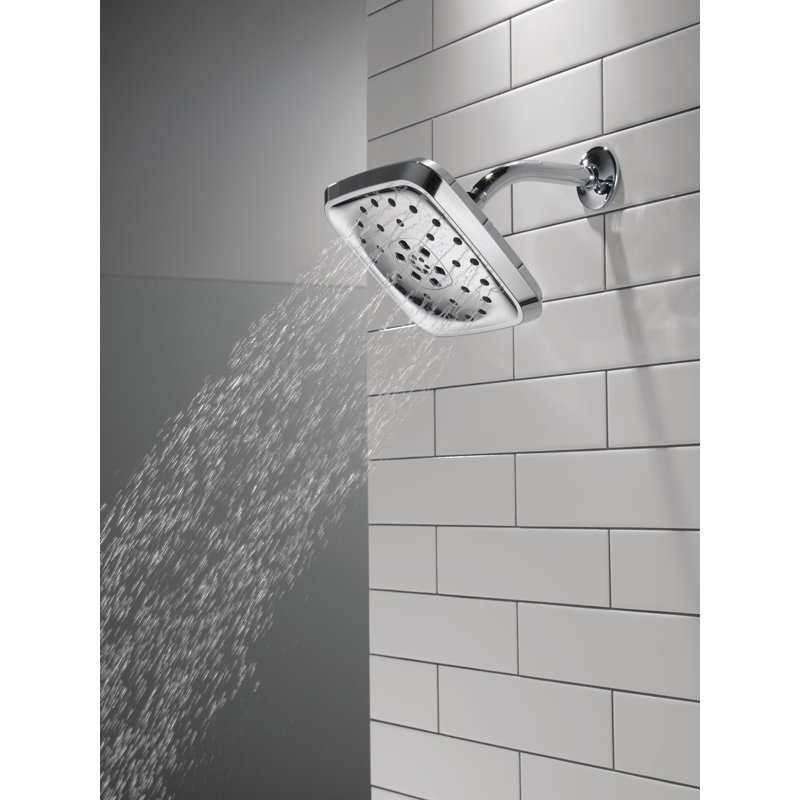 Rain Adjustable Shower Head with H2Okinetic Technology, Lumicoat Chrome