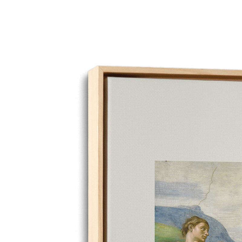 La création d'Adam par Michel-Ange v2, H 32,75 po x l 48,75 po, Érable américain