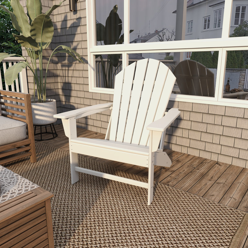 Resin Indoor Outdoor Adirondack Chair, White