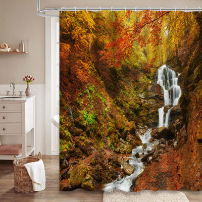 Magnifique rideau de douche avec 12 crochets