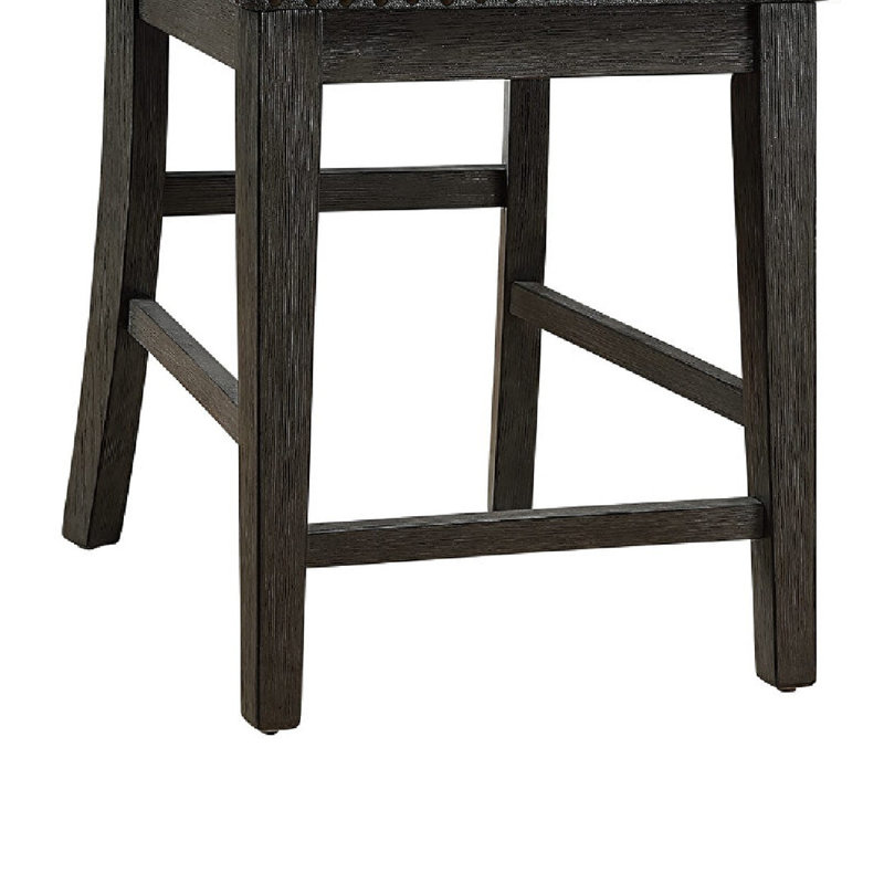  Ensemble de 2 chaises de salle à manger en bois avec dossier en X et hauteur du siège: H 40 po