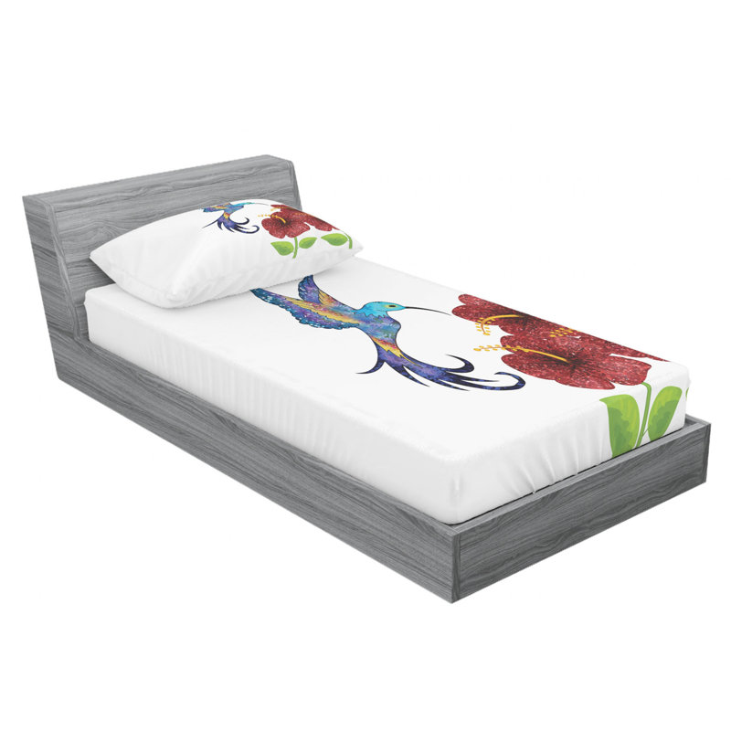 Microfiber Sheet Set, Twin Sheet Set with Fitted Sheet