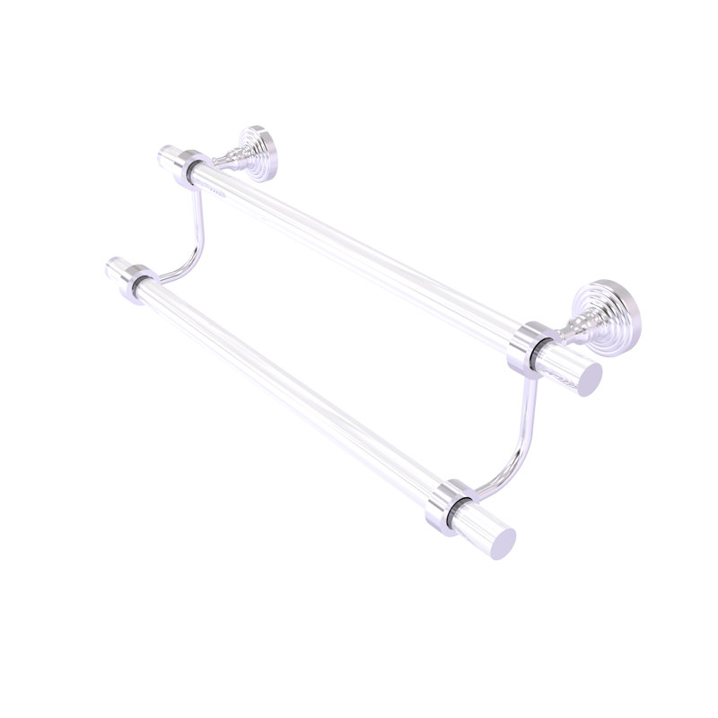 Porte-serviettes mural double Jarrell, Chrome satiné, H 7,785 po x l 34 po x P 5,3 po