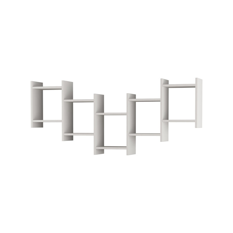 Dillow 10 Piece Floating Shelf Modern Wall-Mounted Storage and Display, White