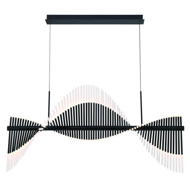 Voltik 144 - Light Dimmable LED Geometric Chandelier, Matte Black
