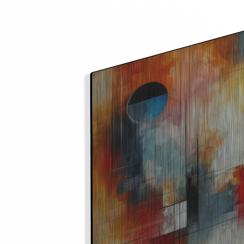  «Circles Abstract 5» par Rey Klimt, art mural en métal, H 12 po x l 12 po
