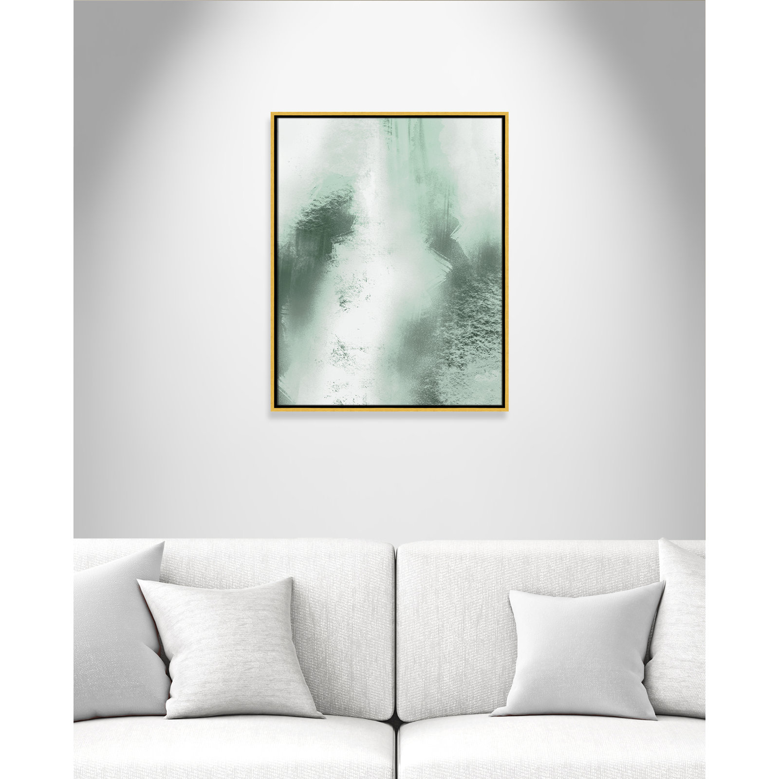 Quietude Smudges I Print by Marcus Prime, 23.5'' W x 29.5'' H, Gold Floater
