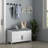 Shoe Bench, Entryway Bench With Shoe Storage, Cushion, Hidden Compartments, Adjustable Shelves And Shutter Doors, 35.4" Shoe Organizer