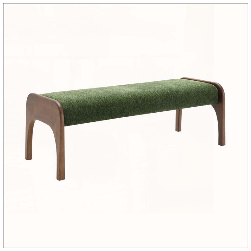 Banc long rembourré 50,25 po, Vert