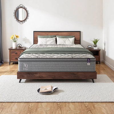 NapQueen Elite Series Machka 12 Inch Queen Size Cooling Gel Memory Foam Hybrid Mattress with CertiPUR-US Certification, Made in USA