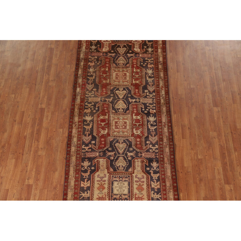 Tapis de couloir traditionnel à motif animalier 4 x 11