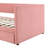 Twin Daybed In Pink Corduroy With Two Drawers, Frame, Soft Foam Padding, Convenient Storage Space Size And Wood Slat Framework, Enlarged Area, No Box Spring-1699381646