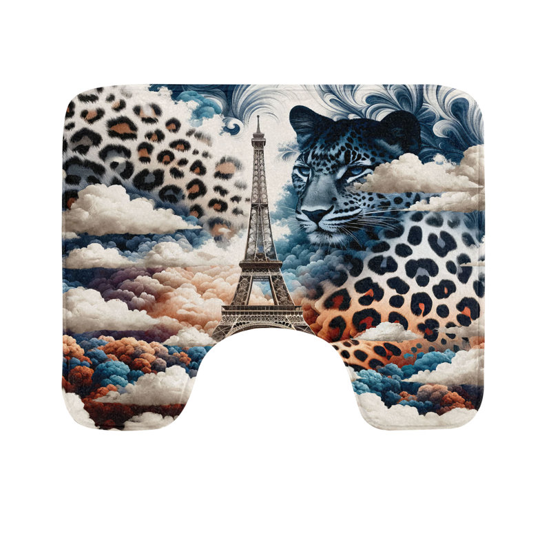 Tapis de salle de bain en U Leopard