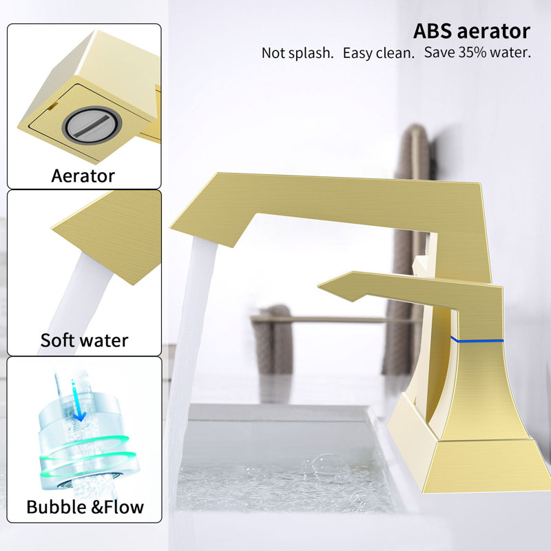 Mounting / Installation Required Bathroom Faucet, Gold