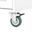 Chariot de rangement mobile pour cuisine avec plateau rabattable, 2 tiroirs, placard de porte, porte-serviettes, tablette à épices, fabrication blanche et bois d'hévéa, surface de travail de chariot roulant de 48,78 po de profondeur, compartiment