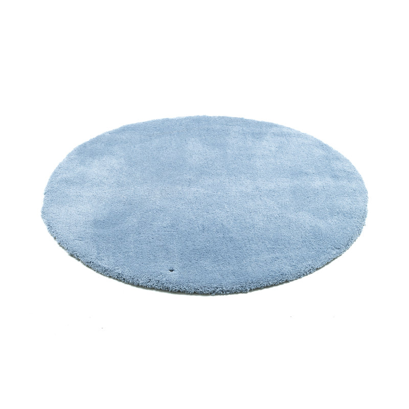 Solid Colour Hand Woven Area Rug, Rund 140 cm