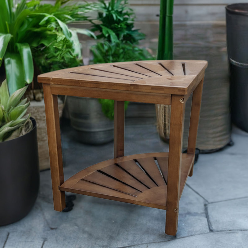 Banc de douche en bambou 22,25 "Mitch, Brun