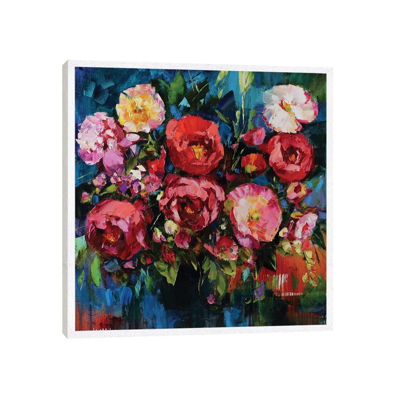 Pretty In Pink by Tatyana Yabloed - Print on Canvas, White Floater Framed, 45.72cm H x 45.72cm W x 3.81cm D