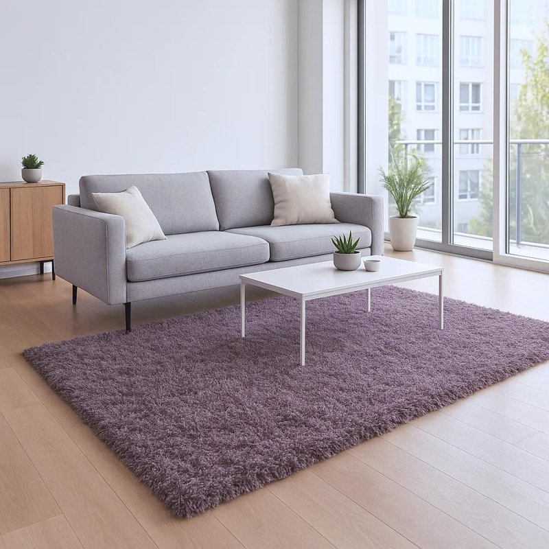 Vilma Hand-Woven Purple Area Rug, 7'9" x 10'6"