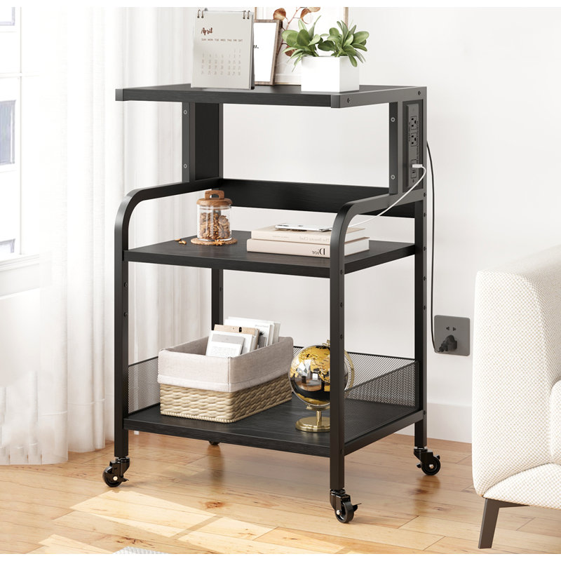 Table de bout Rhinebeck, Plateau noir / base noire