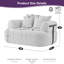 Canapé simple surdimensionné de 64 po sans dossier, fauteuil Cloud rembourré à siège profond Boucle, méridienne sans cadre avec support en métal, 4 coussins assortis et canapé-lit confortable-437220199