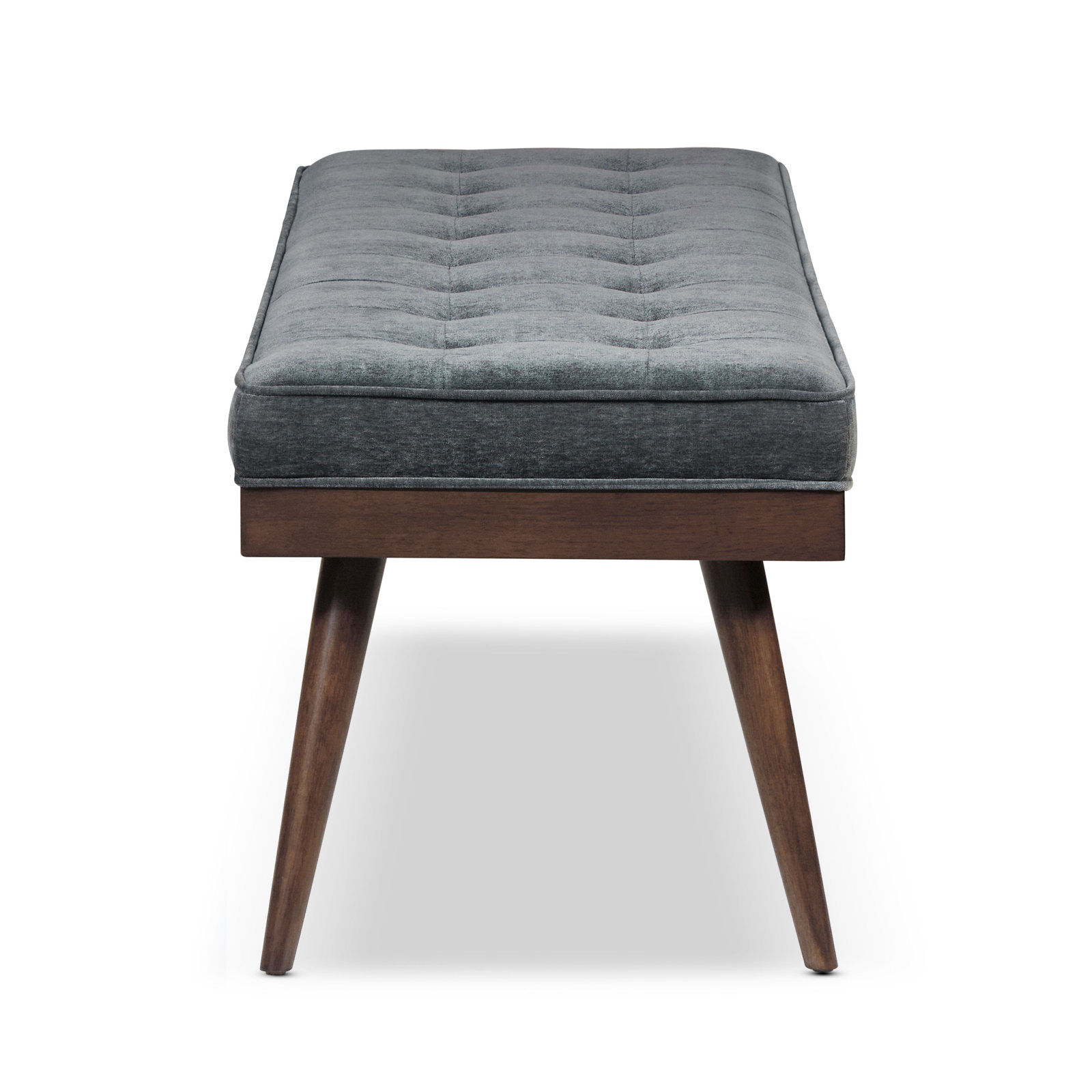 55" Velvet Entryway Bench, Boreal Blue