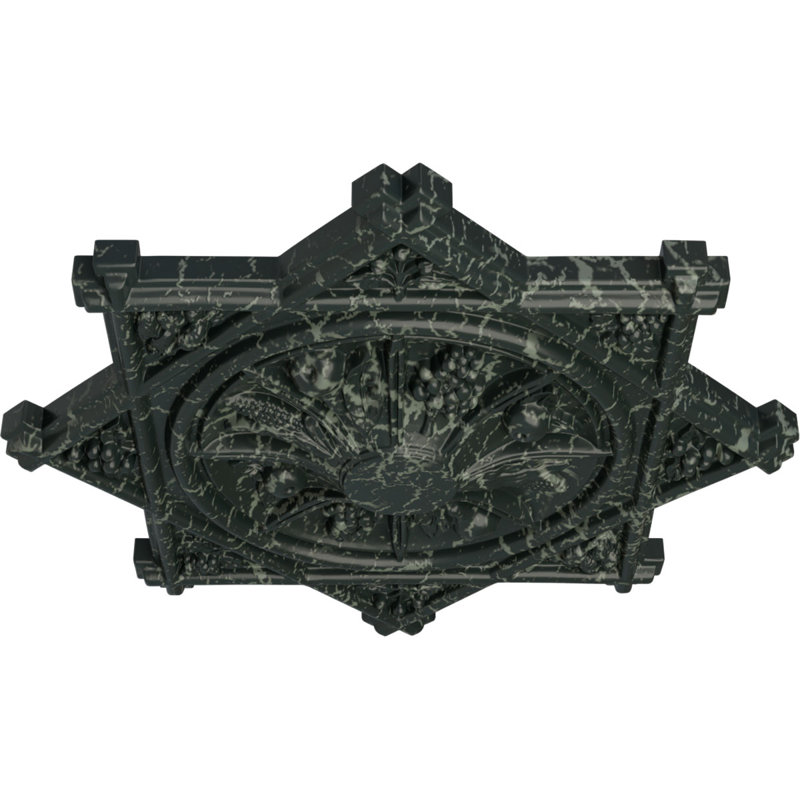 Médaillon de plafond Endurathane Antilles, diamètre extérieur de 38 1/4 po x P 1 1/2 po (convient aux auvents jusqu'à 6 po)