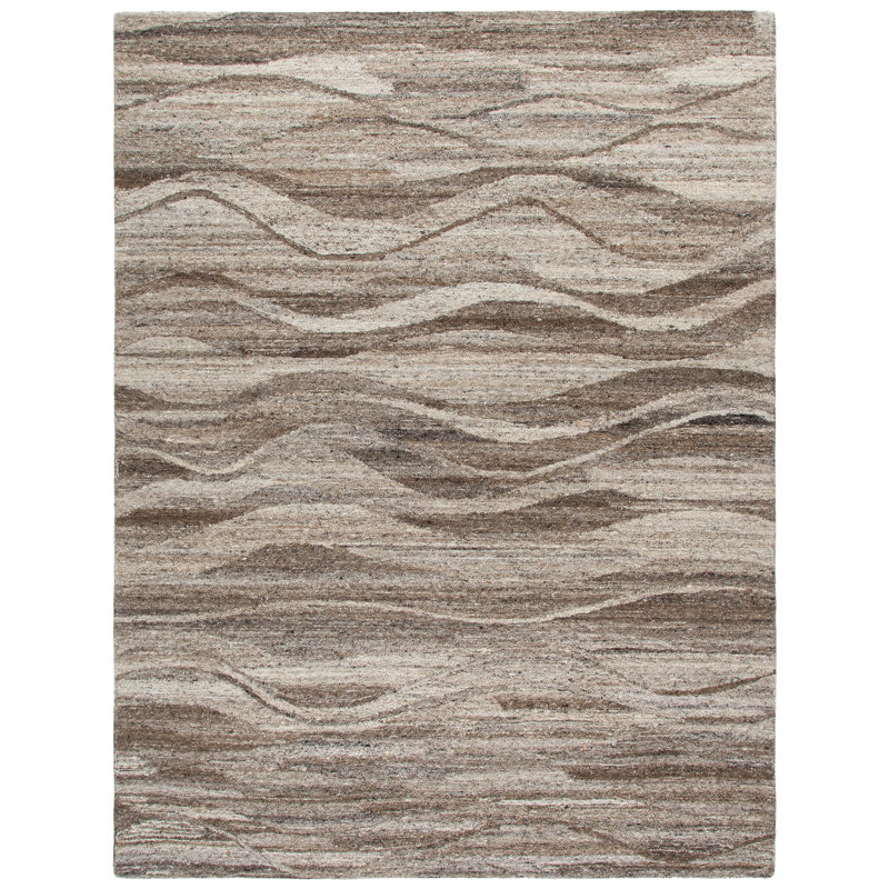 Oakwood 102 Hand Tufted 80% Wool; 20% Cotton Abstract Rug, 9'-0" X 12'-0" Rectangle