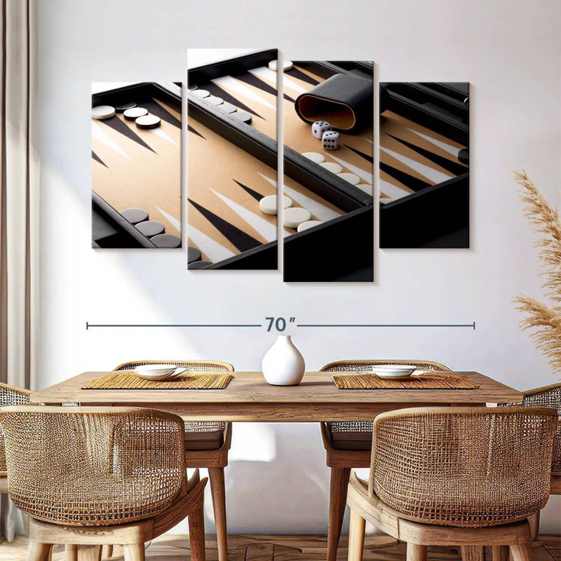 Senne Modern Backgammon, 42" H x 68" W
