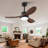 Hot Sales 42 Inch Modern Black Ceiling Fan With Light 3 ABS  Blades Remote Control Reversible DC Motor With Dimmable LED-1963676066-1963676077