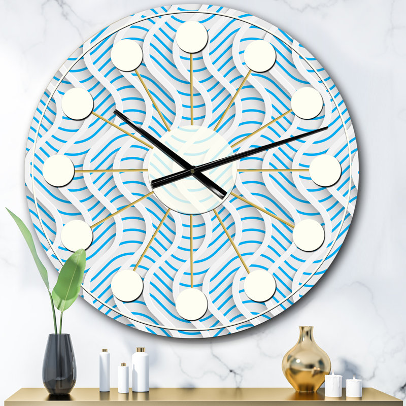 Oversized 3D II Mid-Century Wall Clock, Small