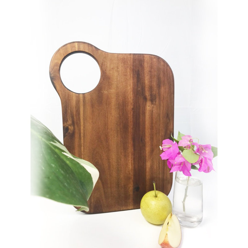 Planches à découper en bois d'acacia pour cuisine 19,4 po