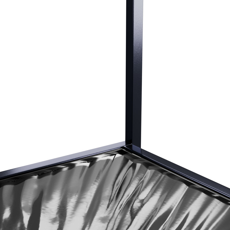 Table basse Aurium, Nickel noir et bleu